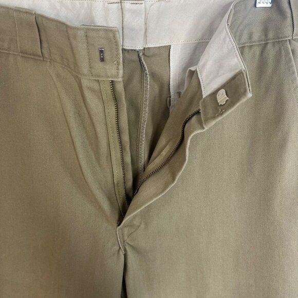 Dickies Work Pants Men 34 x 31 Beige Pockets Altered - Picture 5 of 9